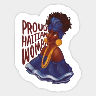 Happy Haitian Flag Day Celebration Haiti Proud Woman Sticker